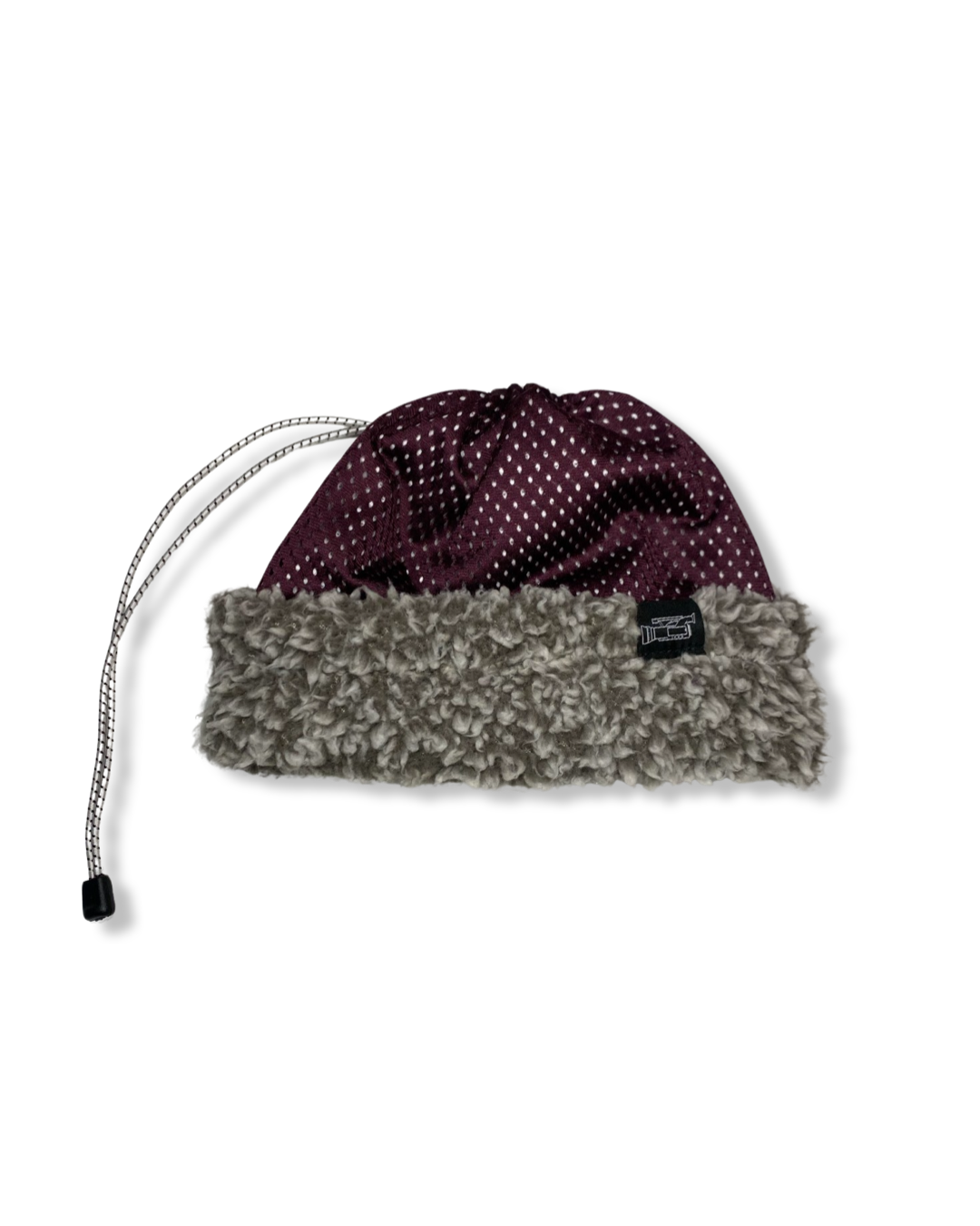 Maroon Mesh | 2 in 1 Neck Warmer Beanie