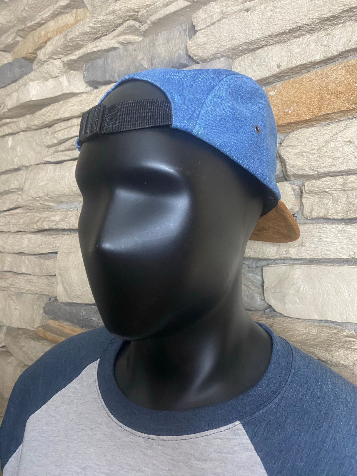 Denim & Brown Suede // 5 Panel Mountain Hat