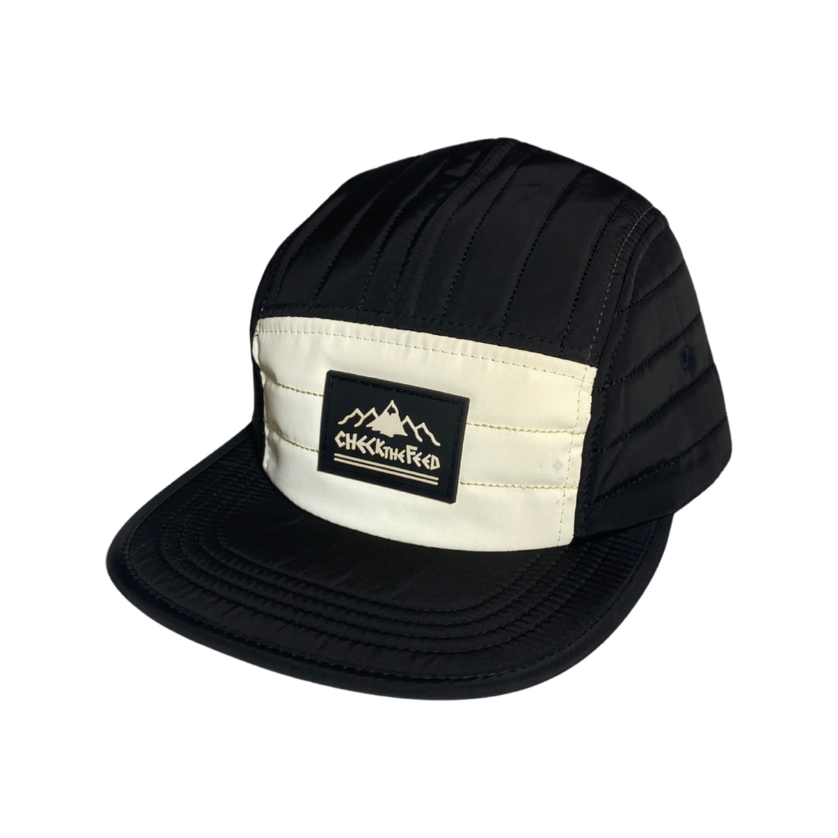 Black & 3M White // Puffy 5 Pannel Hat
